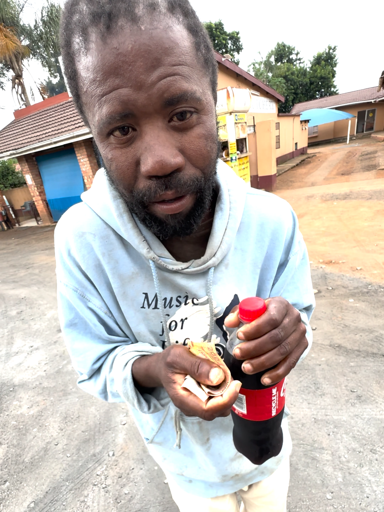 He came back to show what he bought
