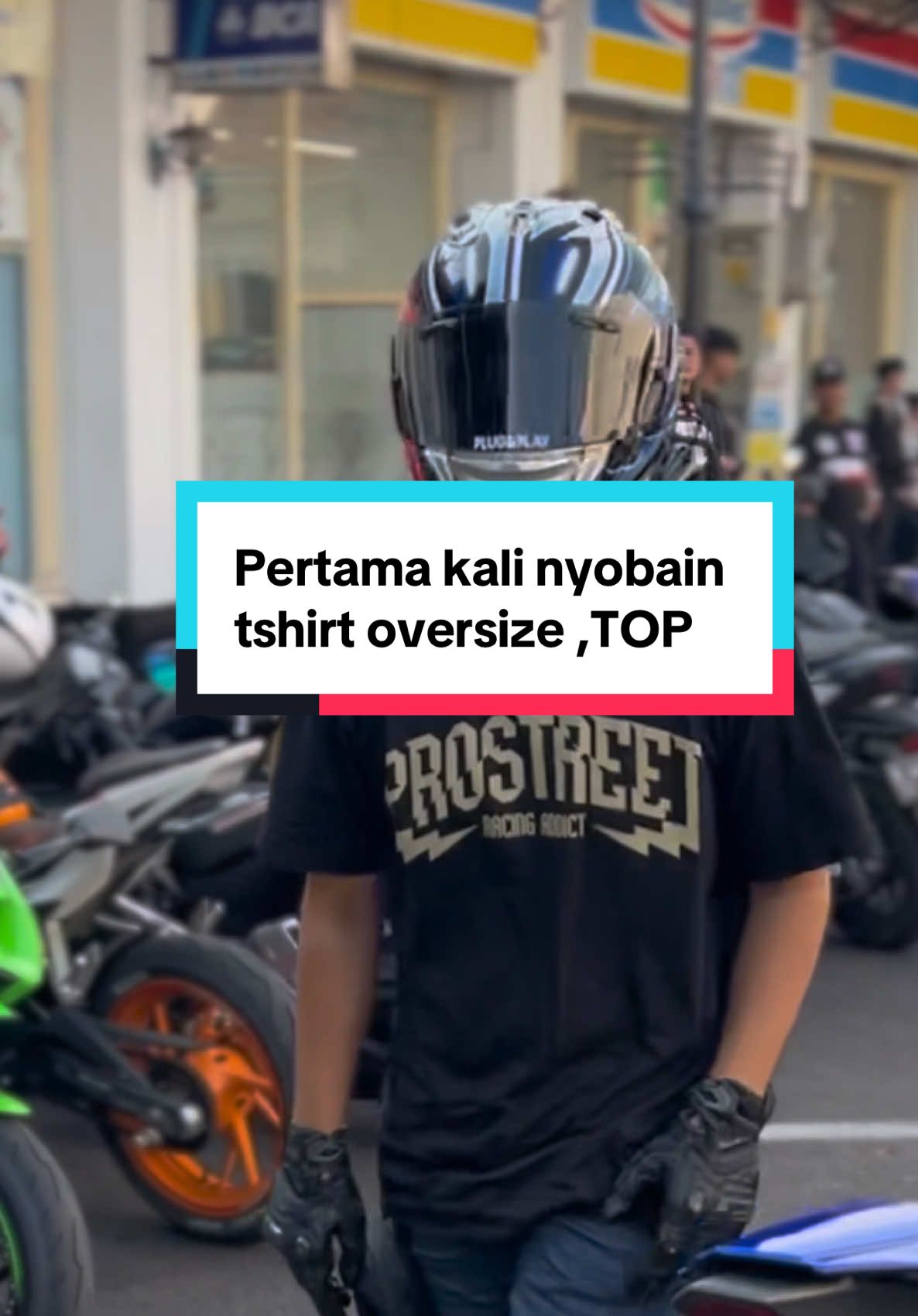 Enak juga pakai tshirt oversize rupanya😁.#yamahaR6#yamahaindonesia#R6 #prostreet 