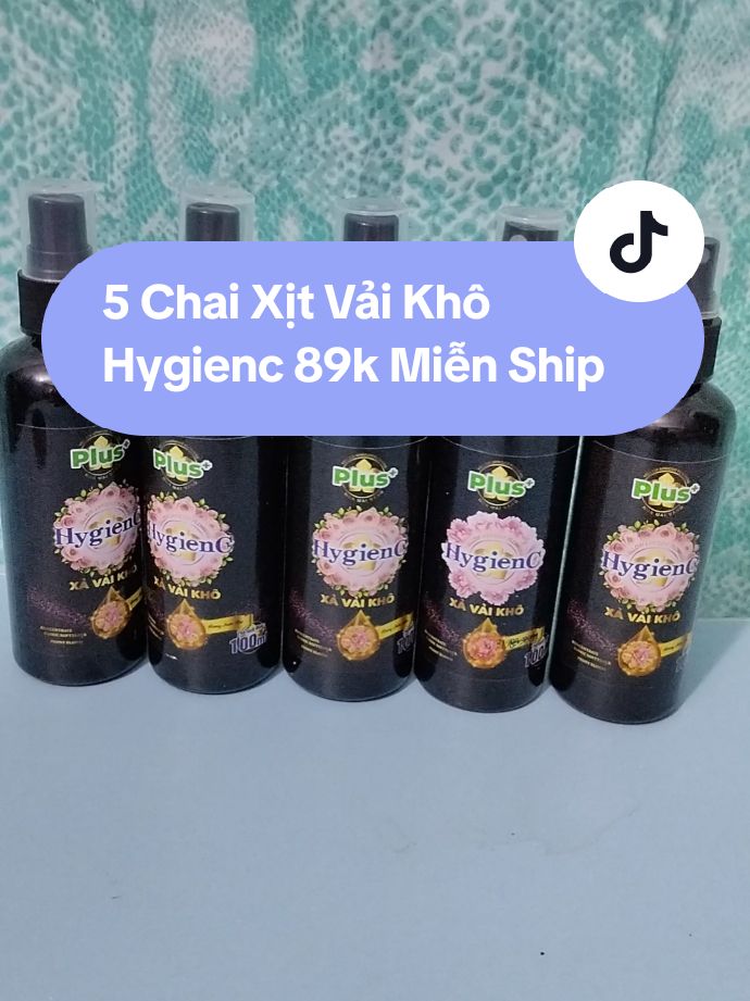 Xịt Vải Khô Hygienc 5 Chai 89k Miễn Ship #ngocanhcm #xavaikho #xavaikhohygienc #xuhuong #tiktok 