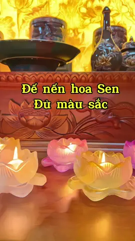 Đế nến hoa Sen đựng đèn cầy nhiều màu đẹp dâng bàn thờ phật, gia tiên, thần tài #dothocung #nenthom #nenhoasen #trangtribantho #nammoadidaphat #nenbocungduong #dothotinhan 