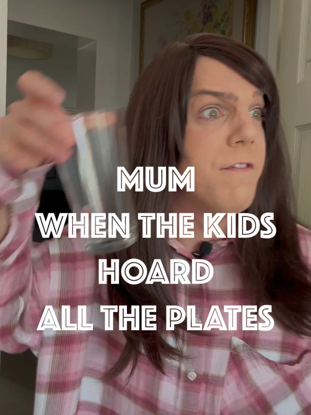 Hold her tea, Mum's livid! ☕ #mum #mom #kitchen #mumsoftiktok #plates #family #kids #teenager #funnyvideo #character #sketch #richardfranks #livid