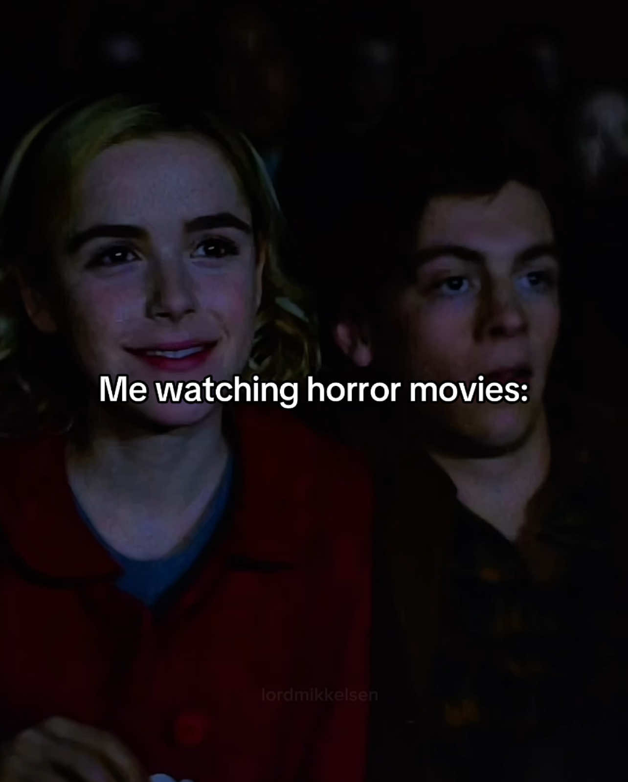 💋👻🕷️🖤 #fyp #foryou #foryoupageofficiall #horrormovies #movies #movietheater #movienight #horrorgirl #horrorfan #chillingadventuresofsabrina #chilling #sabrinaspellman #kiernanshipka #octobermood #fall #fallseason 