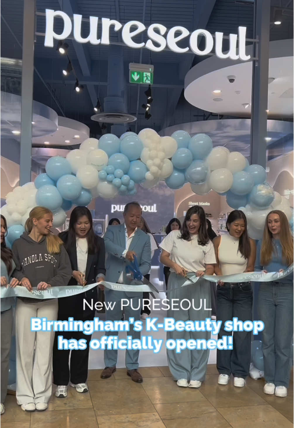 PURESEOUL has finally opened in Birmingham! 🥳 Who joined us on opening day? 👀🩵 #pureseoul #pureseouluk #pureseoulbirmingham #bullring #bullring_birmingham 