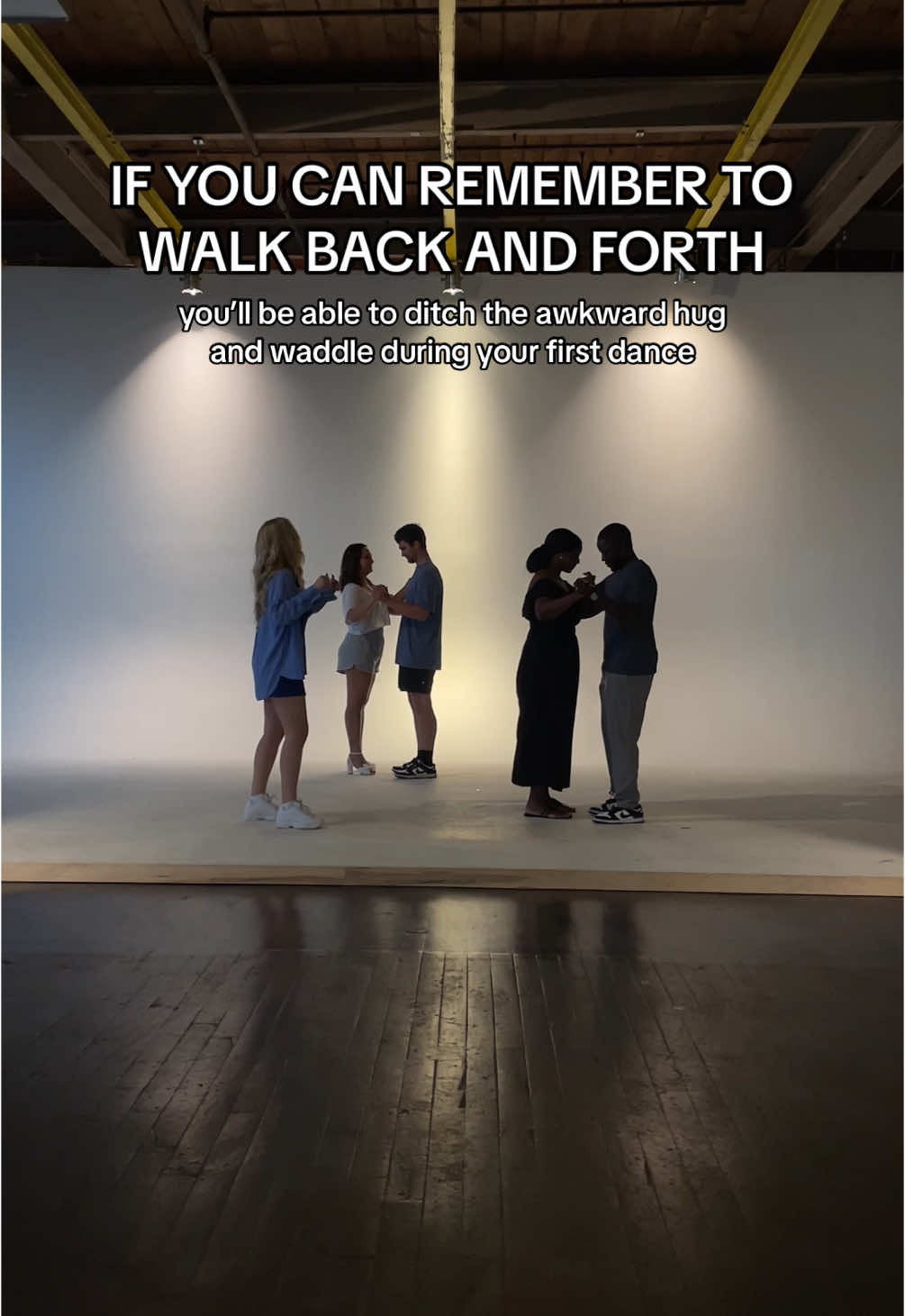 WANT A FIRST DANCE YOU DON'T HAVE TO THINK TO HARD ABOUT? 🤔  Remember this pattern: walk, walk, sway, sway This will help you remember the basic back-and-forth steps that'll help be the base for your whole first dance! 💃  If you want to learn how to nail this (and more!) for your first dance, you've come to the right place! (Especially if you're gearing up for your wedding! 💍) We offer:  ✨ Pre-made budget-friendly courses  ✨ In-person lessons (NYC, ATL, CHI)  ✨ Virtual lessons  ✨ Personalized first dance e-courses #firstdance #weddingdance #weddinginspo 