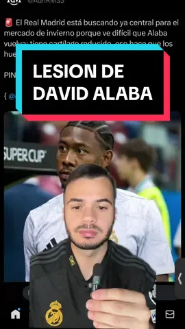 David Alaba sigue lesionado🥲 #davidalaba #madridismo #futbol⚽️ #greenscreen 