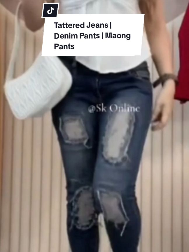 Tattered Jeans | Denim Pants | Maong Pants #tiktokshopsvchallenge  #TikTokShopFashion  #foryou 