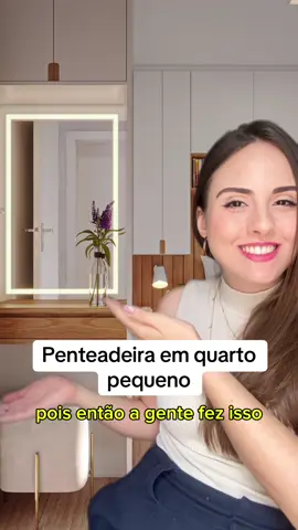 Já imaginou uma penteadeira na lateral do guarda roupa??? Me conta, você teria??  #apartamento #aptopequeno #homedecor #apto 
