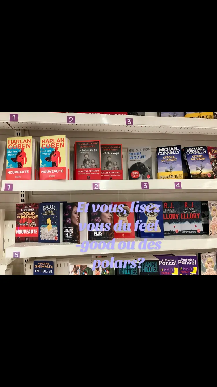 Top 5 composé de  1 - Harlan Coben - Sur tes traces 2- Camilla Lackberg et Henrik Fexeus - La boîte à magie 3 - Cédric Sapin Defour - Son odeur sous la pluie 4- Mickael Connely - L étoile du désert 5- Gilles Legardinier - Mon tour de manège @Pocket Editions #babelnoir @Livre de Poche @J'ai lu Éditions #top5 #BookTok #booktokfr #booktokfrancais #harlancoben #camillalackberg #henrifexeus #cedricsapindefour #mickaelconnelly #michaelconnelly #gilleslegardinier #polar #thriller #chien #feelgood 