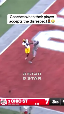 Coaches when their player accepts the disrespect🤦🏾‍♂️😭 #football #footballtiktok #thaddboii #jeremiahsmith #ohiostate 