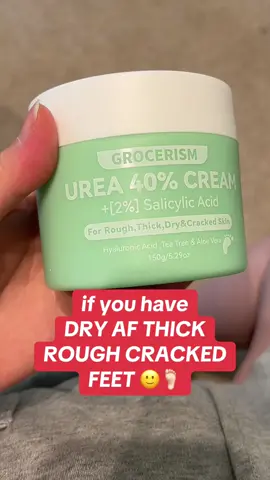 Feet cream for rough, thick, dry cracked skin👍🏽 #grocerism #ureacream #skincaretips #SkinCare101 #hyaluronicacid #salicylicacid #footcare #footcallus #feetcare #tiktokshopfinds #tiktokshopblackfriday #tiktokshopcybermonday #falldealsforyou #holidaygiftideas #skinhealth #holidaydeals 