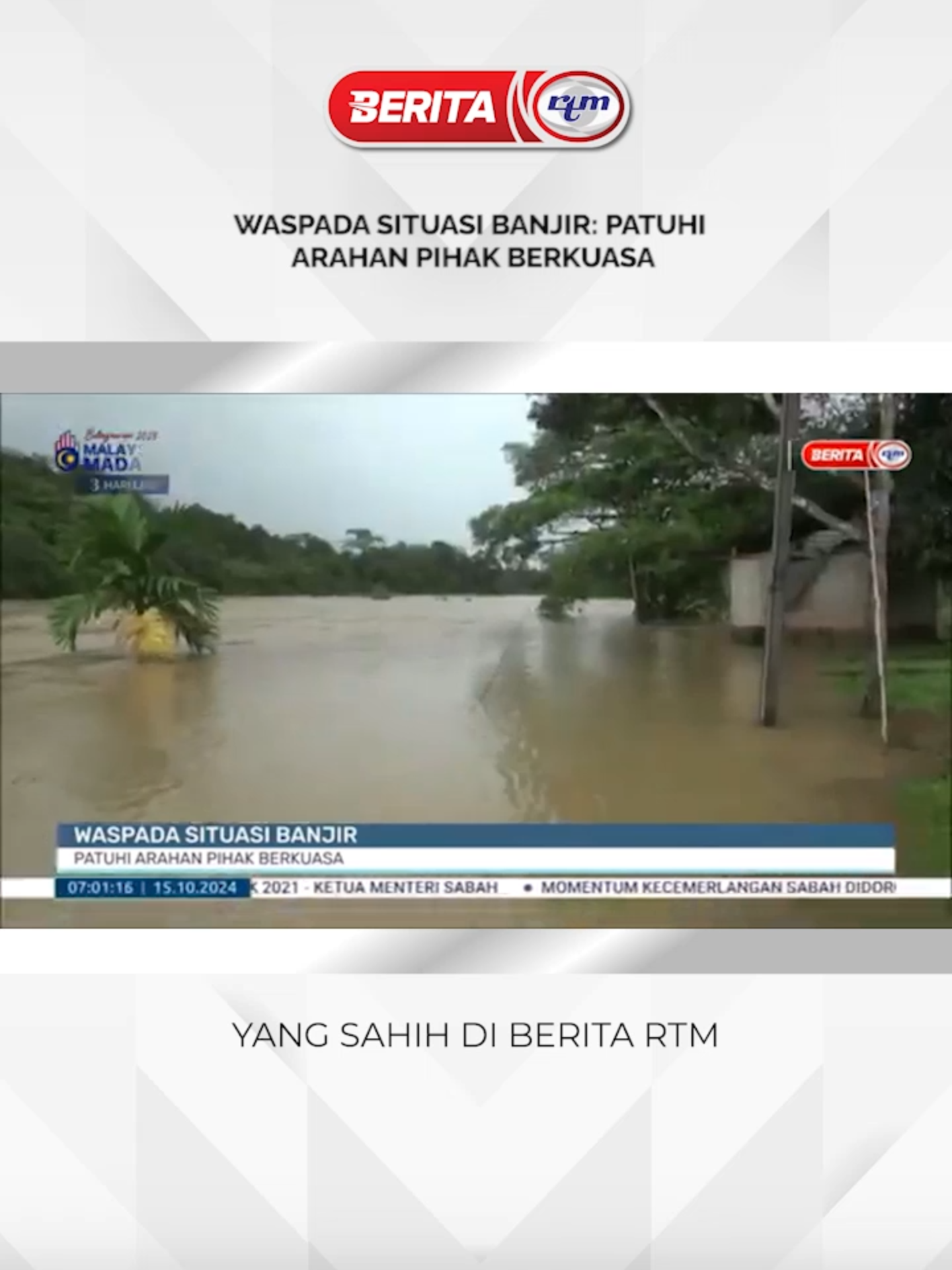 WASPADA SITUASI BANJIR PATUHI ARAHAN PIHAK BERKUASA #beritartm #rtm #trendingnewsmalaysia #viralvideos #fyp #beritaditiktok