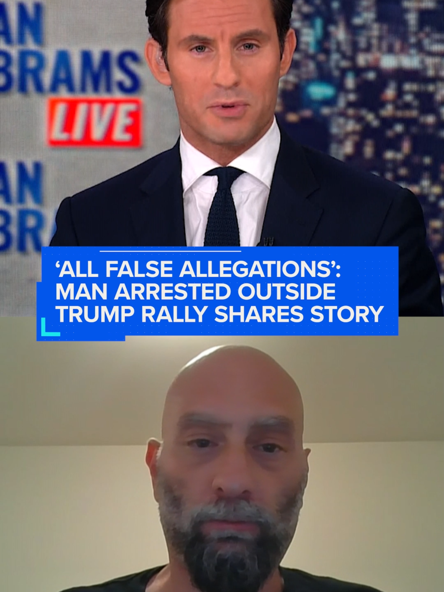 Vem Miller, the Las Vegas man arrested Saturday for possessing multiple guns and fake press passes outside of a campaign rally for former President Donald Trump, tells #DanAbramsLive “those are all false allegations.”