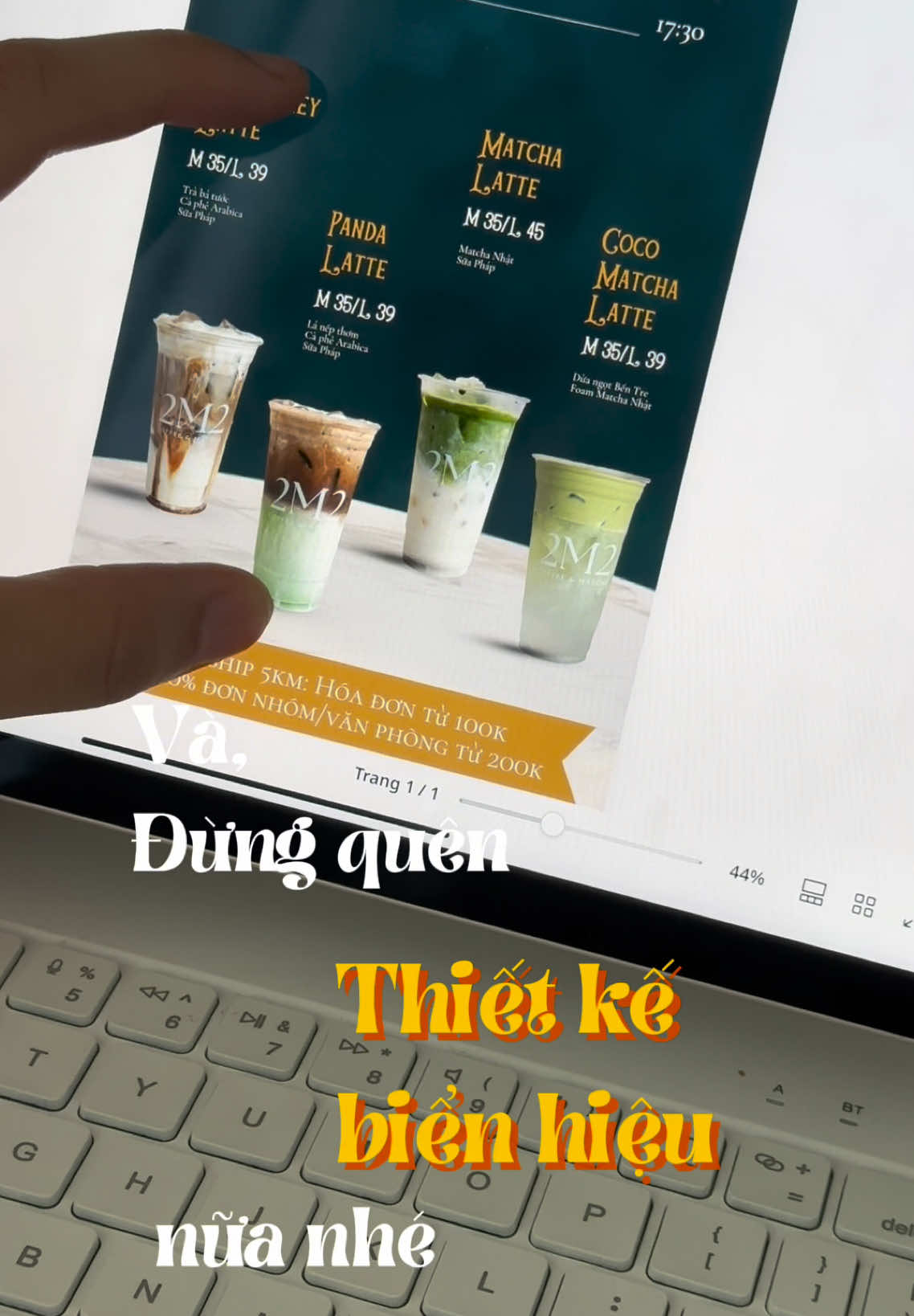 Cách mình thiết kế menu cà phê cho quán chỉ với không đồng 😁 #chiasekinhnghiem #caphe #banhang #marketing #matcha #takeaway #khoinghiep #menu 