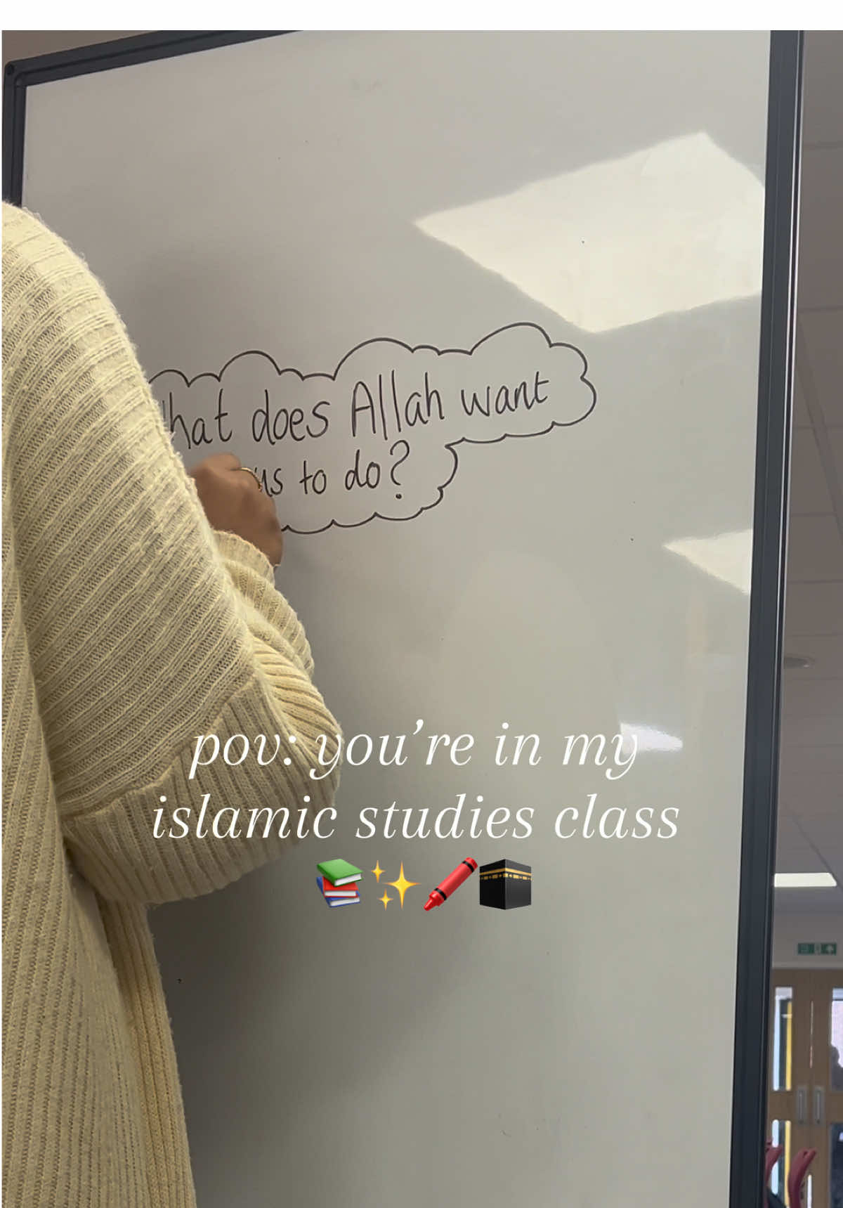 the miss honey of islamic studies☺️ today i split my class into 2 and had the more advanced students continue with their lesson on madd with Alif  while my younglings made the first 7 letters with play dough🥹 for islamic studies we learnt about what Allah wants us to do and provided examples and created a mind map to help the children visualise  next we did some drawings of examples of what Allah swt wants us to do eg going to the mosque, fasting during ramadan and being kind to our parents  to end the day we prayed dhuhr and watched the older girls presentation 🎀 #mualimah #alimah #teacher #dayinmylife #quran #islamicstudies #madrasa #madrasah #fy #views 