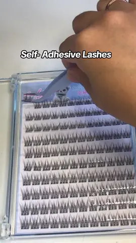 SELF-ADHESIVE LASHES✨ #eyelashes #eyelashextensions #diyeyelashextensions #lashestutorial #eyelashtutorial 