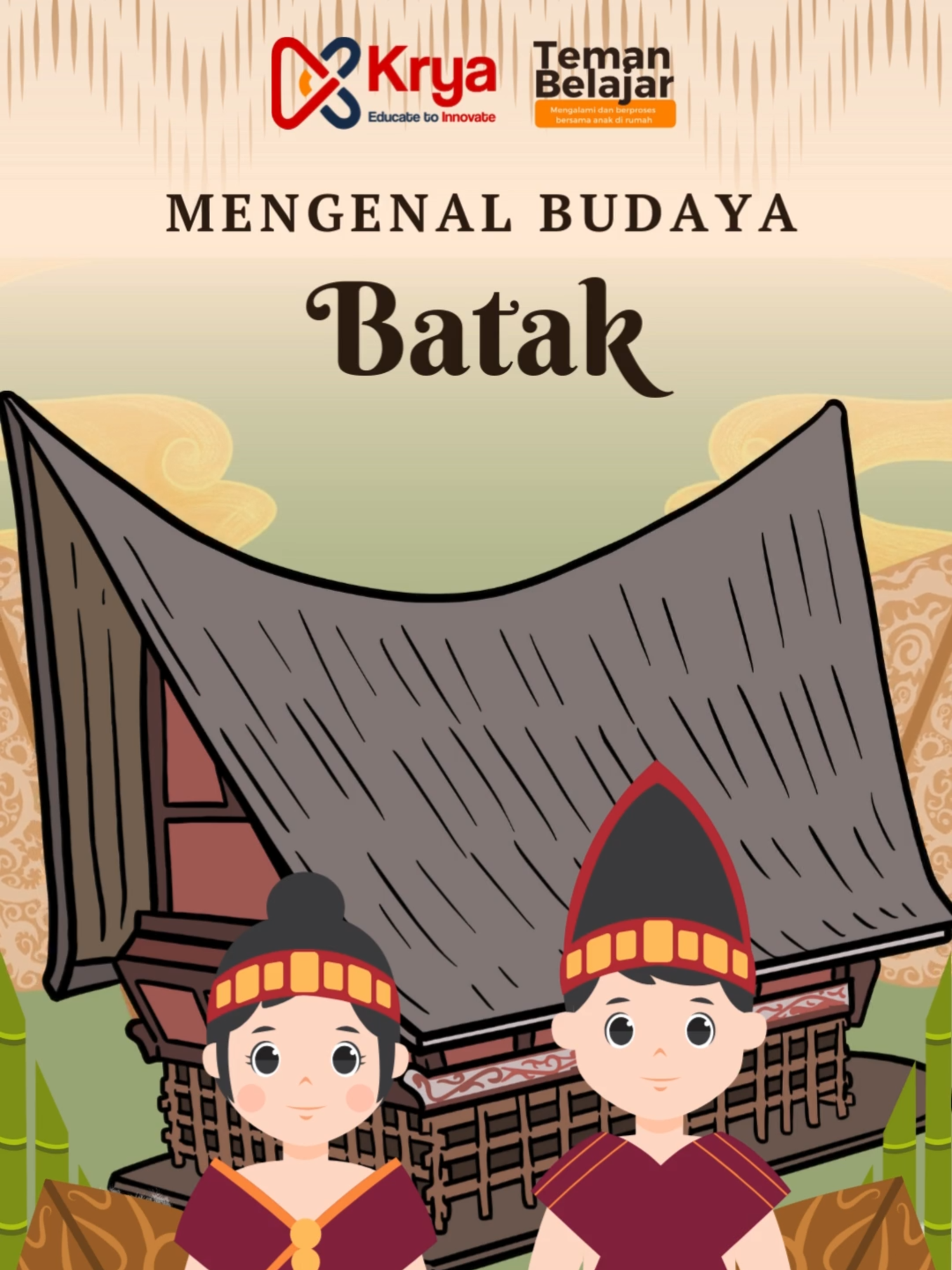 🌿 Mengenal Budaya Batak! 🌿 Suku Batak dari Sumatra Utara menyimpan kekayaan budaya yang luar biasa, mulai dari seni musik tradisional, tarian tortor, hingga upacara adat yang penuh makna. Tak hanya itu, sistem kekerabatan berbasis marga menjadi bagian penting dalam kehidupan masyarakat Batak, menunjukkan betapa eratnya nilai kebersamaan dan silaturahmi mereka. 🌖 Bergabung dan ikuti TemanBelajar sekarang juga untuk mendapatkan panduan, sumber daya, dan inspirasi lebih lanjut dalam belajar Bahasa dan budaya! Yuk, jelajahi dan pelajari lebih banyak tentang budaya Batak! Apa yang paling menarik buat kamu dari budaya Batak? Ceritakan di kolom komentar! 👇✨ #Krya #TemanBelajar #BudayaBatak #IndonesiaKaya #MargaBatak #LestarikanBudaya #BanggaJadiIndonesia #fyp