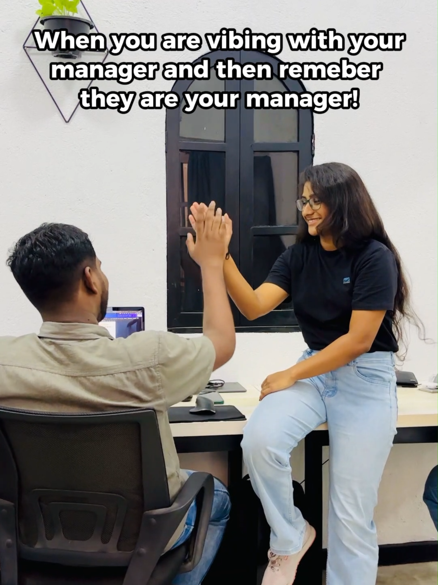 When you’re vibing with your manager like besties... 🎉 But then reality hits: “Oh wait, they’re my manager!” 😅💼 Relatable? Drop a 🙌 if you’ve been there! For a great work culture, partner with Codezela! ##ManagerVibes #OfficeHumor #CodezelaTech #SriLankanTech #WorkLifeBalance #TeamSpirit #DigitalSolutions #TechHumor