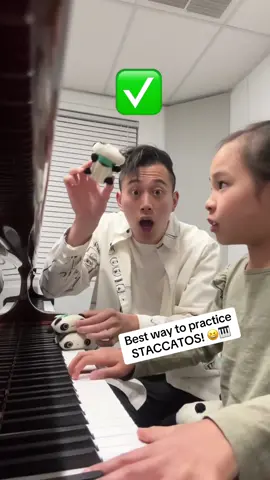 Fun way to practice STACCATOS! 😆🎹 #piano #pianoteacher #pianostudent #pianist #pianocover #pianotutorial #musicteacher #musicstudent #classicalmusic #classicalmusicians 