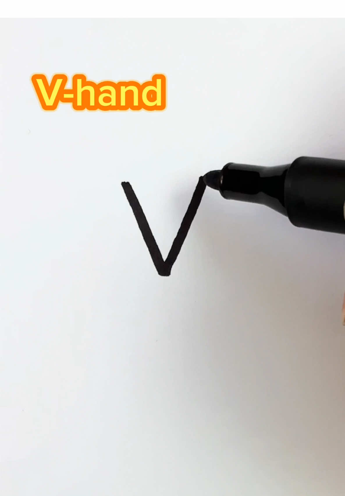 How to Draw Hand Using letter V ✌🏻#howtodrawhand #drawinghand #drawhand #handdrawing #howtodraw  