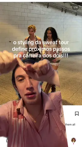 pensando muito sobre o #styling da #sweattour como ferramenta pra alavancar a carreira do #troyesivan & da #charlixcx 🥸 além de criar a expectativa para cada show tambem consolida relacionamento com marcas que abrem muitas portas para ambos! 
