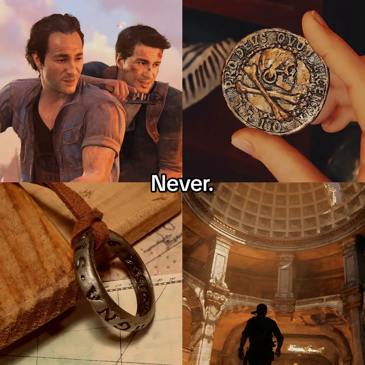 Uncharted = Peak gaming, prove me wrong #uncharted #uncharted3 #uncharted4 #unchartedmovie #nathandrake #samueldrake #naughtydog #gaming #playstation #fyp