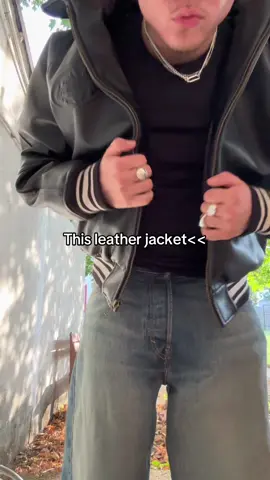 Best leather jacket<< #fy #streetwear #ukstreetwear #fashiontiktok #leatherjacket #jacket #fit 