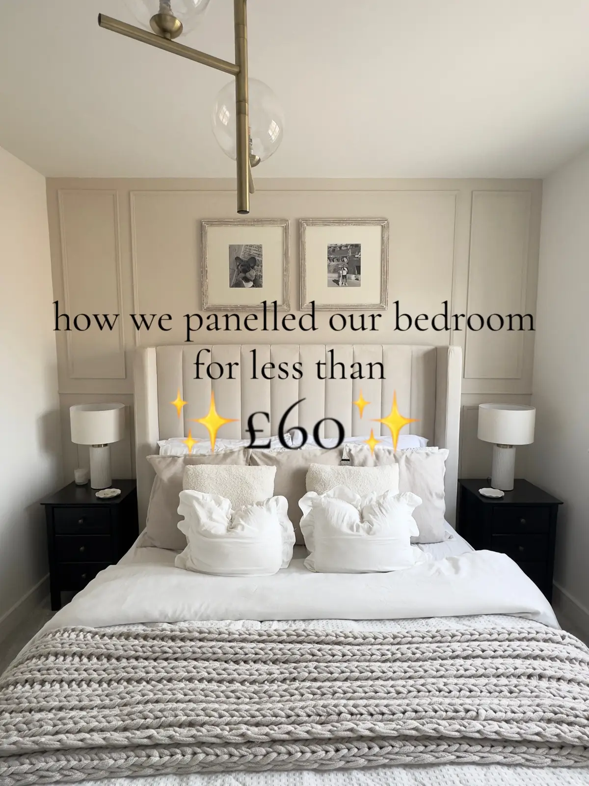Wall panelling aint for the weak😂 Im debating painting the entire room this colour, what do you think??? #homerenovation #hometransformation #neutralhome 