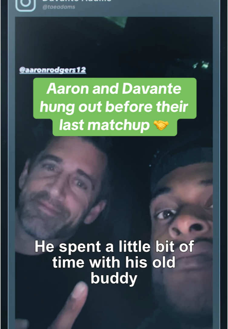 best friends now reunited 🥹 #aaronrodgers #davanteadams #newyork #jets #nfl #micdup 