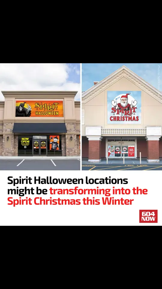 The spirit will live on, at least for another season. 🎅🎄  New this year, select Spirit Halloween locations plans to keep some stores open by converting them into Spirit Christmas locations. The stores will offer holiday-themed items like gifts, decorations, inflatables, and feature attractions like a life-sized gingerbread village and photos with Santa. Most stores will open in November. 🎁 Although this is currently only confirmed in the USA, it may also be coming soon to Canada. #604now #vancouver 