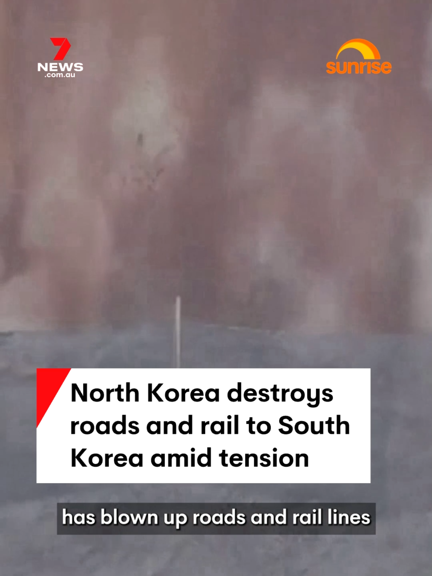 North Korea has blown up roads and rail lines connecting it to South Korea as part of Kim Jong Un's push to abandon the goal of peaceful reunification. #NorthKorea #SouthKorea #Asia #7NEWS