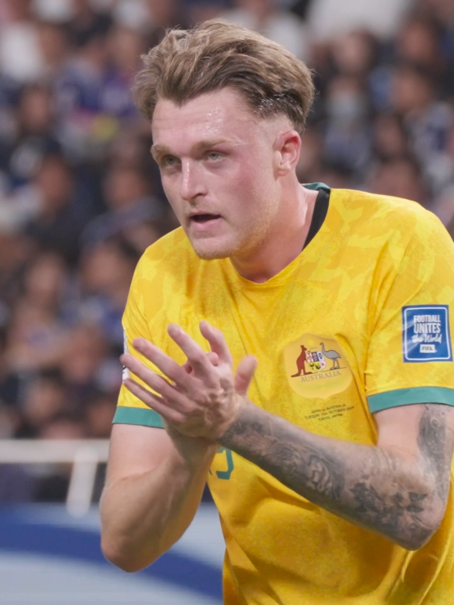 Harry Souttar: He’s big in Japan. What a performance from our big centre back last night! 🛑  🎥: Paramount+ #Socceroos #JPNvAUS