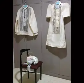 Modern Coupled Barong and Lady Barong Dress perfect and stand out on any Special Occasion! #fashion #fyp #traditional #barong #highquality #durable #occasion #affordable #comfortable #couple #outfit #men #women #coupleoutfit 