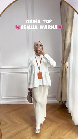 Ghina Top sudah ready dengan berbagai warna cantiknya🥰 #simpleoutfit #kemejawanita #rekomendasioutfit #racunoutfit #ootdhijabstyle #blousemurah #kemejamurah 