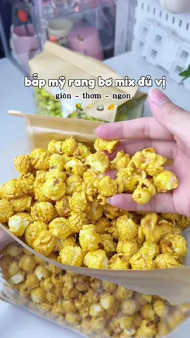 bắp rang bơ mix vị , túi siu to mà zá có hơn 50🐟 à , ăn ngon lắm luôn 😋 #baprangbo #baprang #bongngo #anvat #food #reviewfood #review #xuhuong #xhtiktok #trending #fyp #viral #foryou #muataitiktokshop 