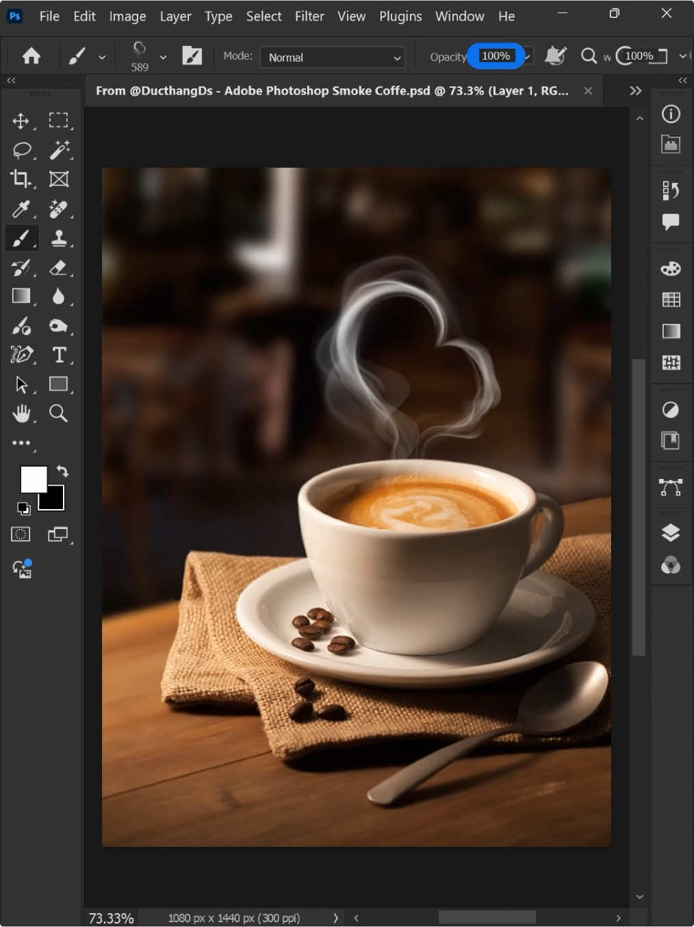 Adobe Photoshop 2024 Tricks - How to create Smoke Brush Coffe #ducthangds #designtools #photoshoptricks #photoshopskills #photoshop #photoshoptutorial #photoshoptips #xuhuong 