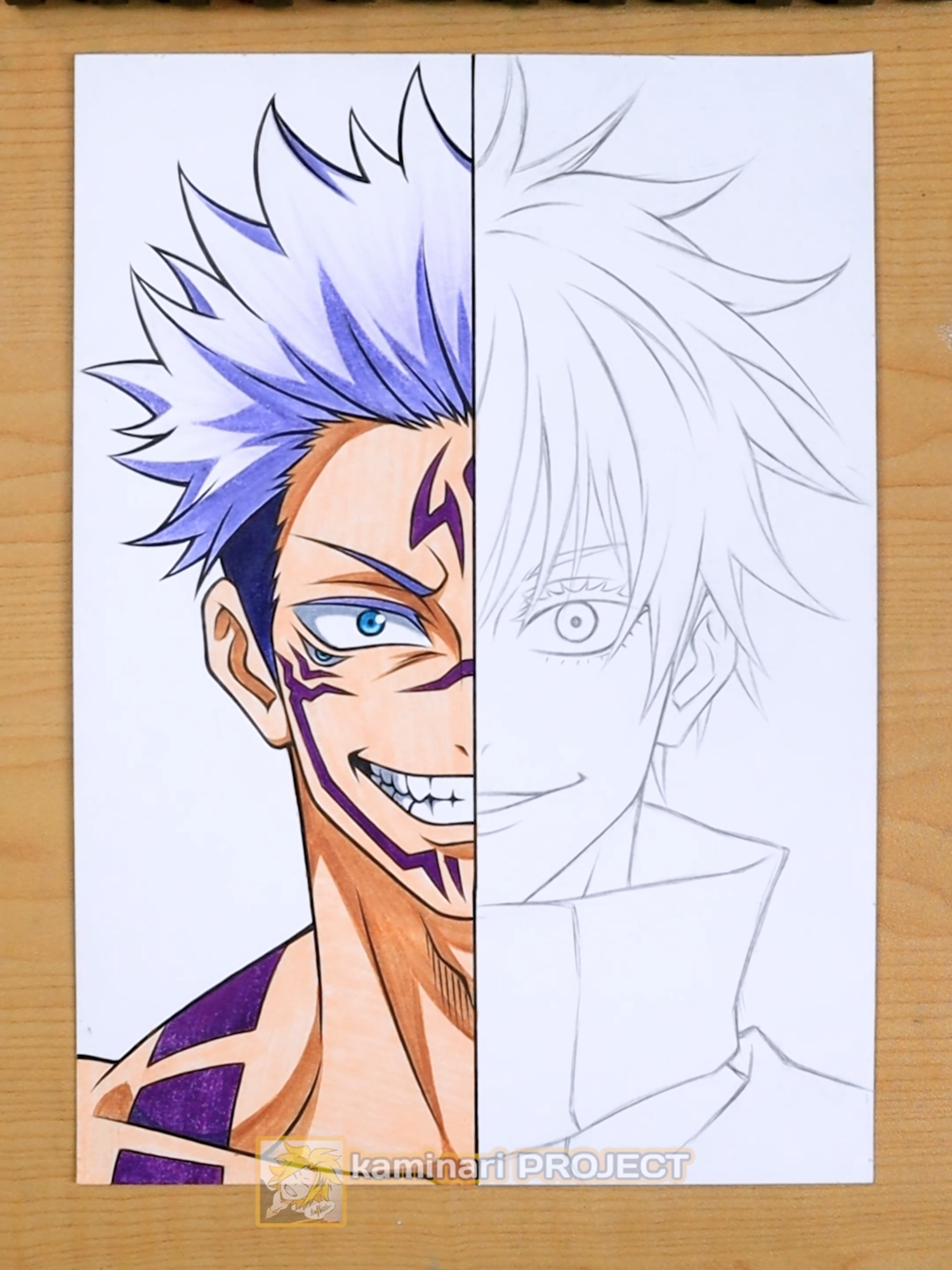 COLOR SWAP ✨ Sukuna X Gojo - Jujutsu Kaisen || Part 1  #fyp #anime #art #drawing #gojo #gojousatoru #gojosatoru #sukuna #sukunaryomen #jujutsu #jujutsukaisenedit #jujutsukaisen