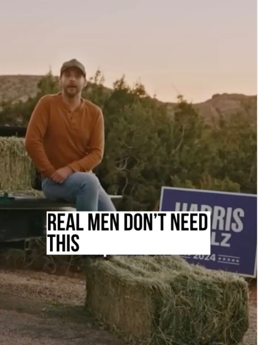 Real men don't need an ad to tell them how to vote...