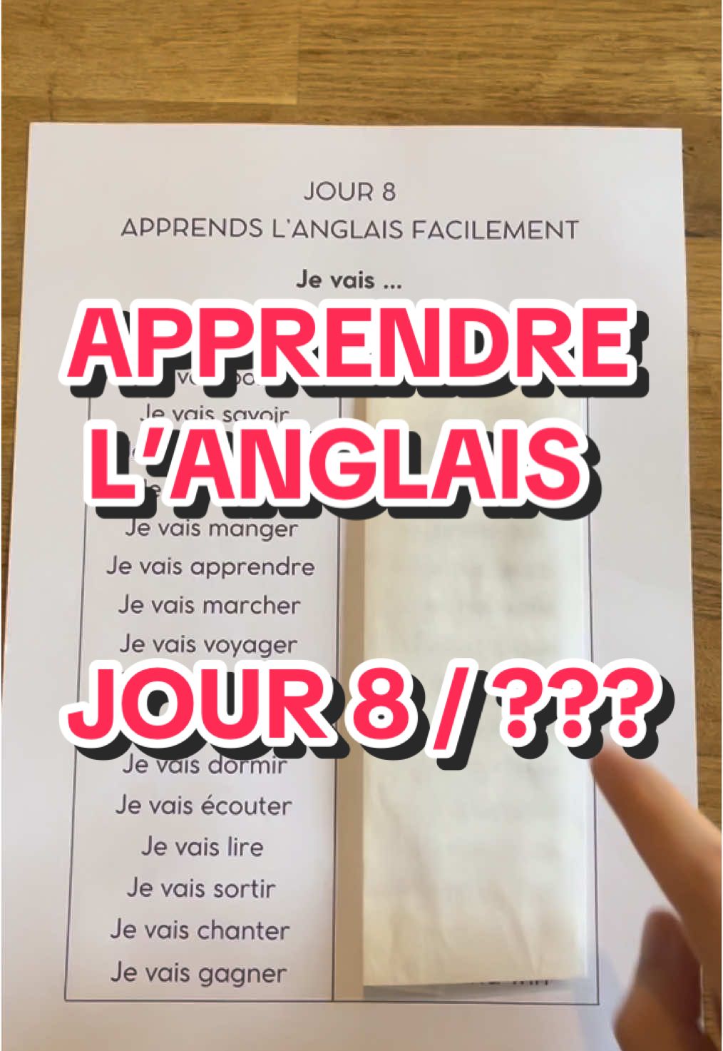 Jour 8 pour apprendre l’anglais facilement ! #apprendresurtiktok #apprendrelanglais #vocabulaireanglais  