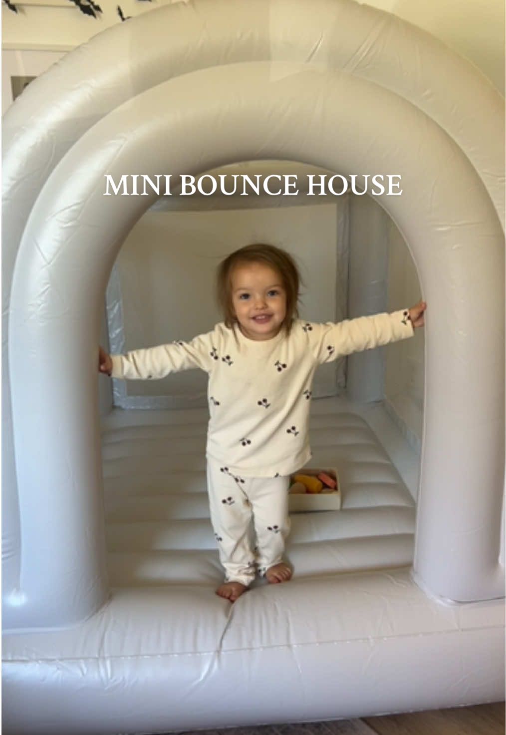 BACK IN STOCK. Find it in my LTK !!  I have been watching everyday since it sold out!! #smol #bouncehouse #minibouncehouse #rainbownouncehouse #toddlerfinds #neutralhome #neutraltoddlerfinds @Smol 