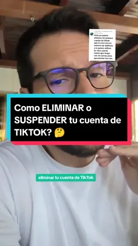 Respuesta a @wilmer_olivar¿Como eliminar o suspender tu cuenta de TikTok? #RedesSociales #MarketingDigital #EasyMarketing  Tags: - eliminar cuenta de tiktok - como puedo eliminar mi cuenta de tiktok - eliminar cuenta de tiktok 2024 - eliminar cuenta de tiktok sin contraseña - eliminar todo de tiktok busqueda - como borrar una cuenta de tiktok - como eliminar cuenta de tiktok de otro dispositivo - como borrar cuentas de tiktok - suspender cuenta tiktok - como suspender mi cuenta de tiktok - que significa suspender cuenta tiktok - que es suspender cuenta tiktok