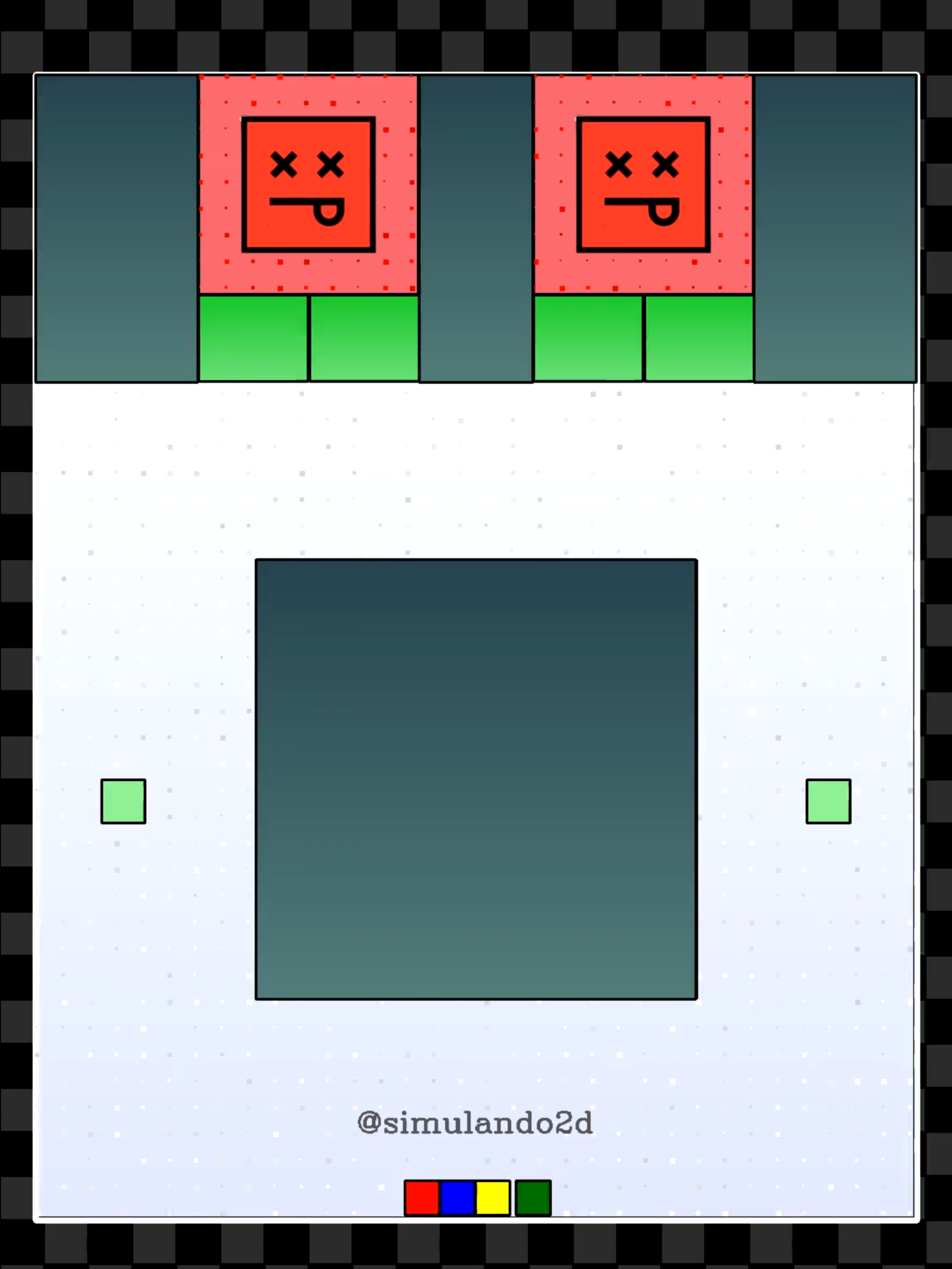 Square Race 🟦🟥🟨🟩 #squarerace #corridadequadrados #carreracuadrada #squareracegame #corridadequadrado #racingsquares #racingsquare #bouncingsquare #quadrados