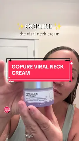 ✨Gopure tightening & neck cream! ✨ #skincare #antiagingskincare #gopureneckcream #neckcream #wrinkles #youthfulskincheck  #fyp #MomsofTikTok #tiktokshopblackfriday  #tiktokshopcybermonday  #FallDealsForYou #TikTokShopHolidayDeals  #tiktokshopholidayhaul  Beauty  Anti-aging cream  Skin care routine  Wrinkles  Aging neck   Neck cream @Gopure 