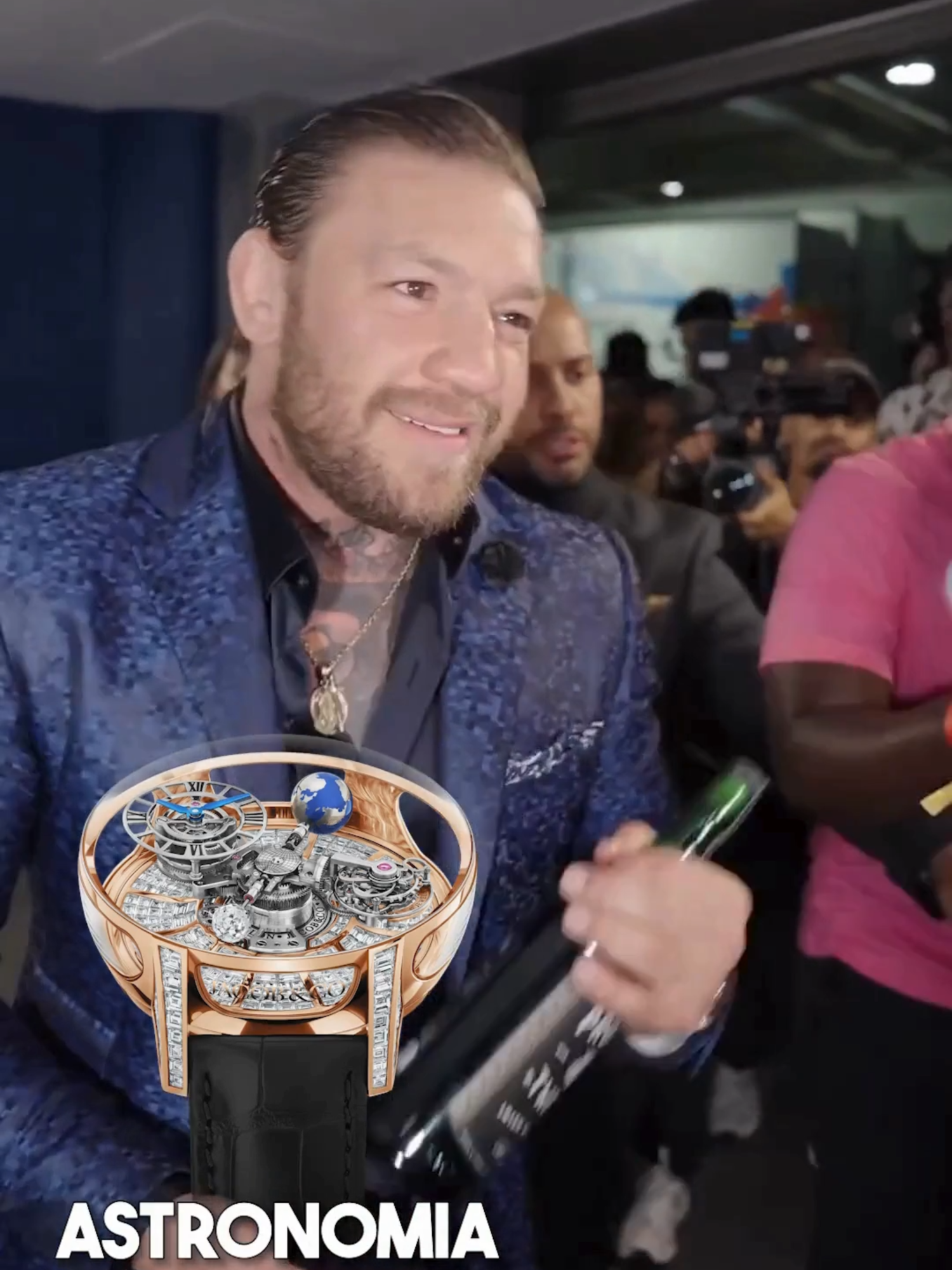 The only right way to celebrate is wearing a Jacob & Co. Conor McGregor wears the Astronomia Tourbillon.  #Jacobandco #inspiredbytheimpossible #Conormcgregor #mcgregor