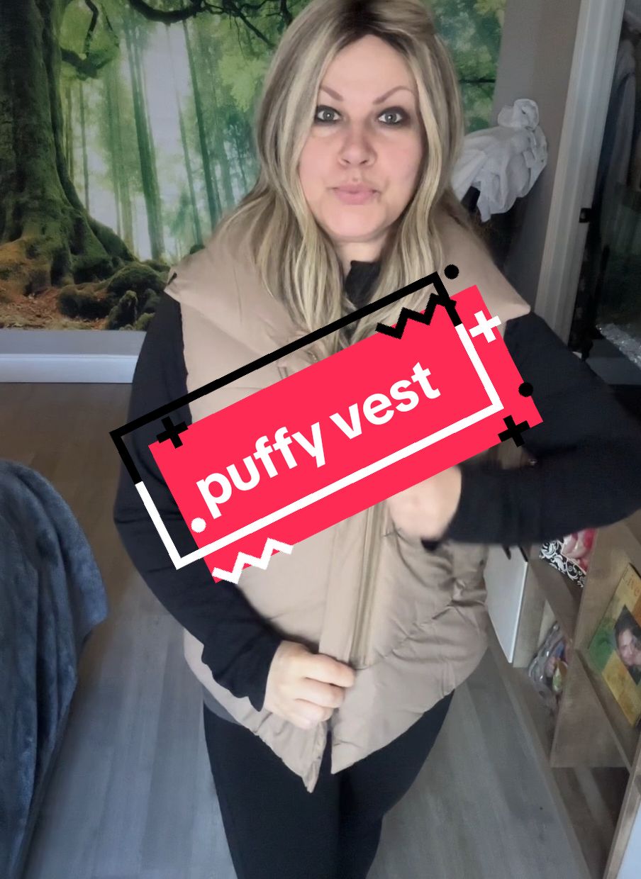 obsessed with this puffy vest for fall and winter so cute #puffyvest #vest #falldealsforyou #fallfashion #falloutfits #winterfashion #puffit 