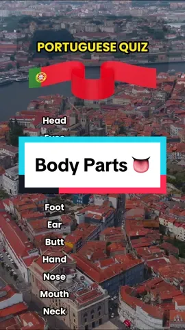 Body parts quiz! Comment your score to be bilingual! #learnportuguese #portuguese #portuguesequiz #easyportuguese #portugueselesson 