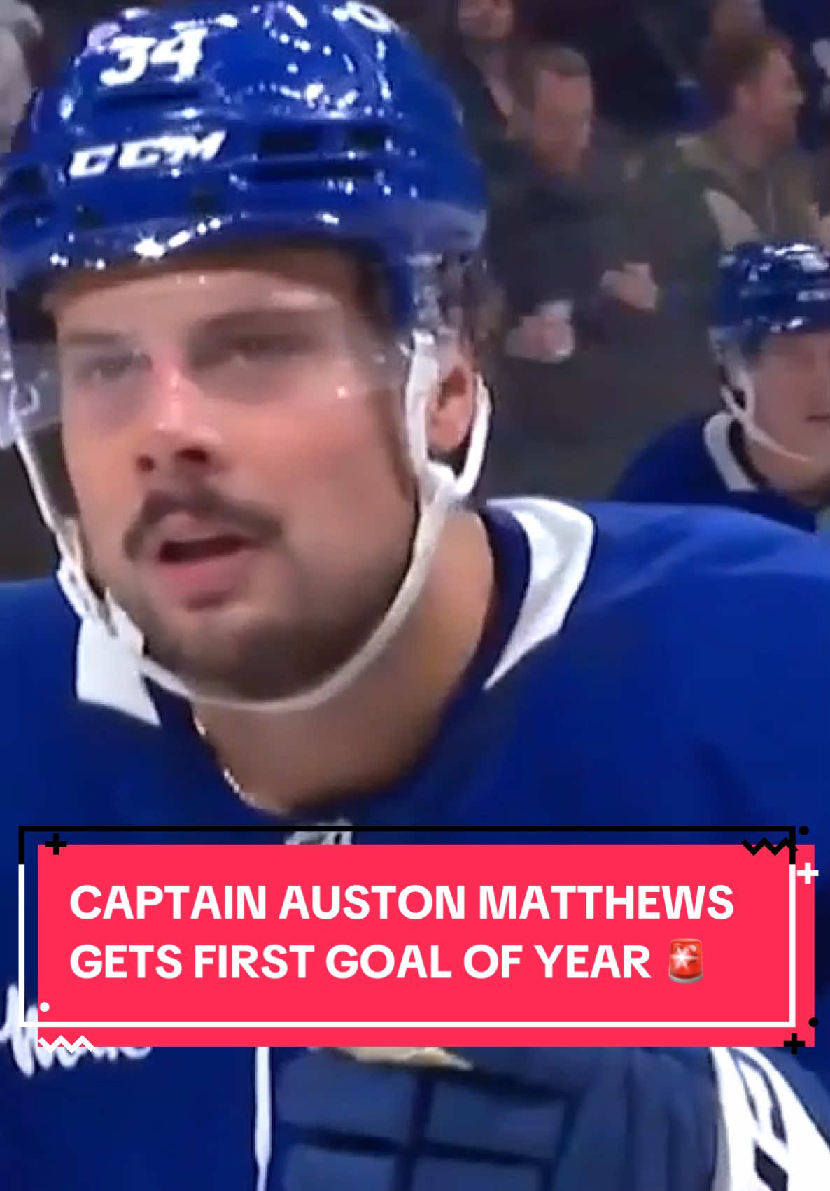 FIRST GOAL OF THE SEASON FOR CAPTAIN AM34 🔥 #fyp #hockey #NHL #hockeytiktoks #torontomapleleafs #austonmatthews #hockeyplayer 