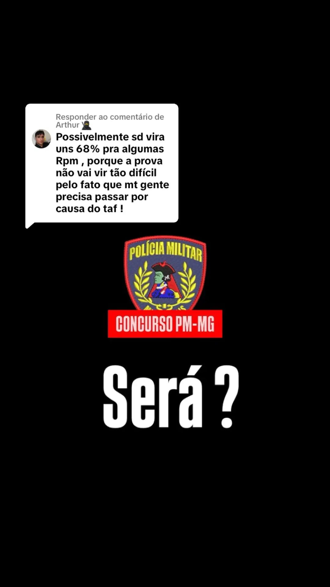 Respondendo a @Arthur 🥷 #pmmg #concurseiro #estudo 