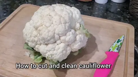 How to cut and clean cauliflower  #trending #trendingvideo #fypシ #tips #hacks #KitchenHacks #tipsandtrick #fyp #kitchentips 