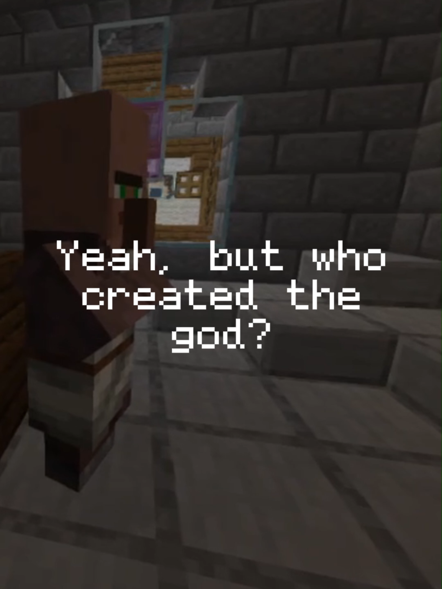 Yeah, but who created god? (jiubel) #Minecraft #villager #coversong #jesus 