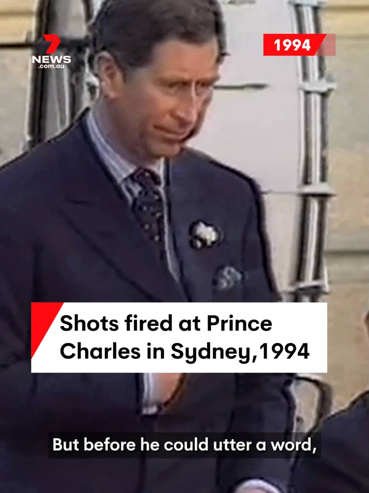 As Charles returns to Australia for the first time as King, 7NEWS looks back at his visit to Sydney 30 years ago when a 23-year-old university student named David Kang fired two blank shots from a starting pistol at the Prince of Wales before he was tackled on stage by NSW Premier John Fahey. #KingCharles #PrinceCharles #royalvisit #royals #history #aussiehistory #archive #Sydney #7NEWS